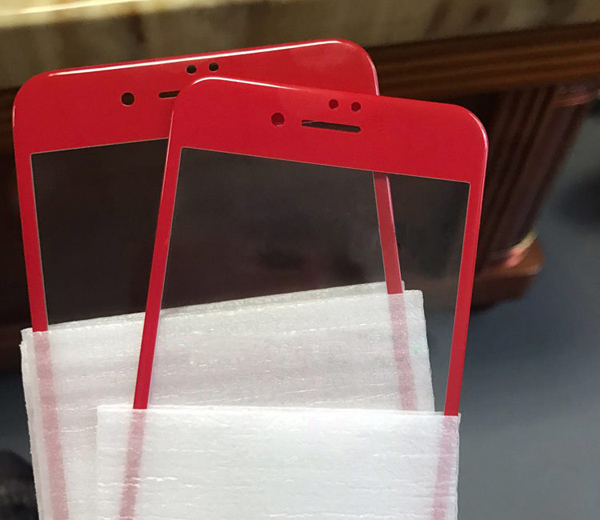 iPhone7中国红碳纤维边框钢化膜